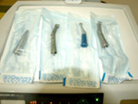 当院では切削機器のハンドピースも滅菌しています